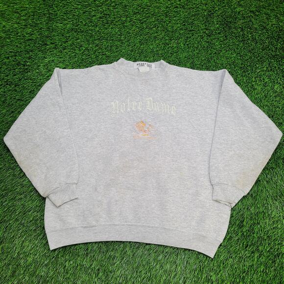 Vintage University-of Notre-Dame Sweatshirt Womens L 22x22 - Picture 1 of 16